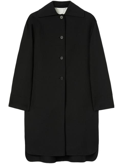 Jil Sander asymmetric-hem cotton coat