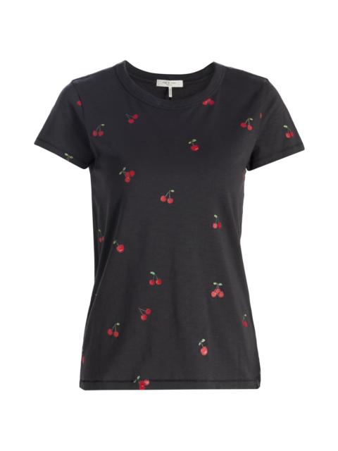 rag & bone Women's All Over Cherry T-Shirt - Black Multi