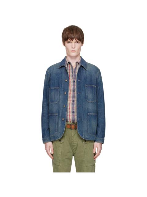 RRL by Ralph Lauren Blue Denim Engineer Jacket