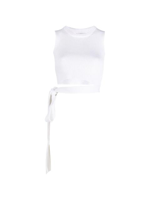 REDValentino ribbed-knit tie crop top