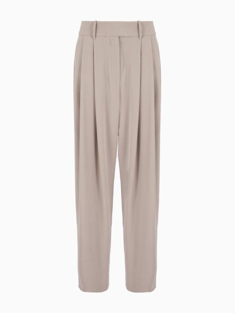 Washed silk trousers