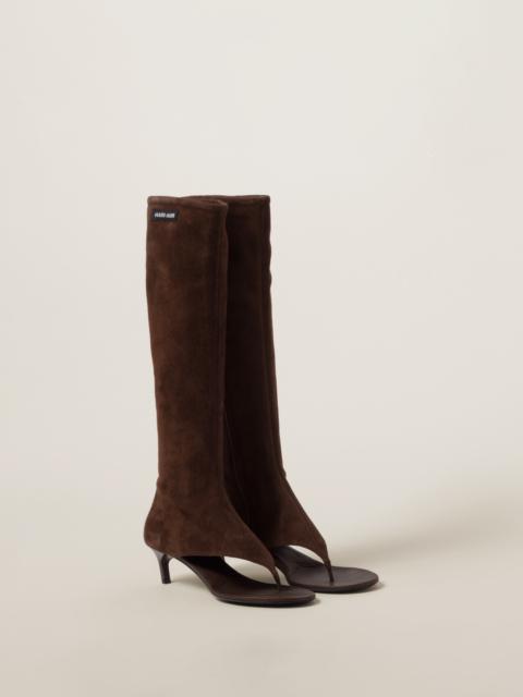 Miu Miu Suede thong boots