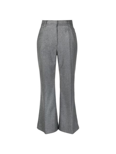 flared wool tailored trousers