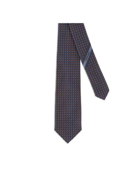 FERRAGAMO geometric-pattern silk tie