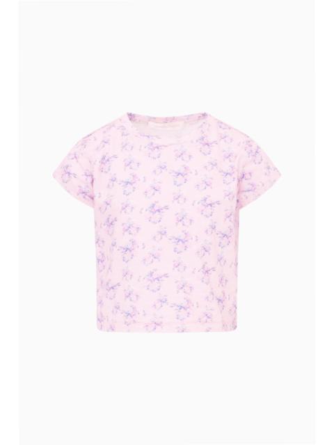 LoveShackFancy Rubin Iced Mauve Cropped Tee
