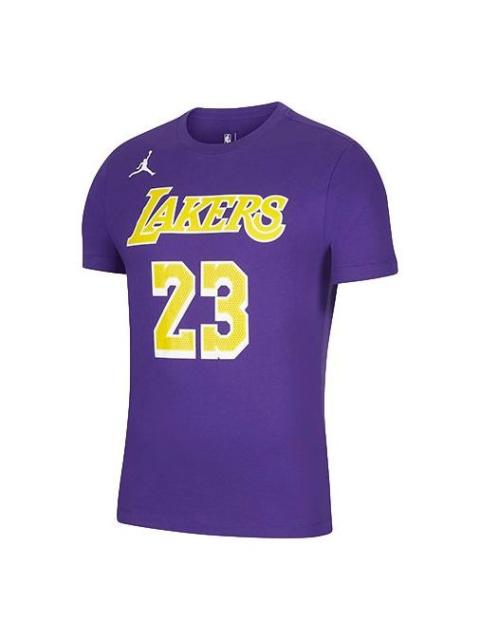 Jordan Air Jordan NBA Statement Edition Los Angeles Lakers LeBron James No. 23 Basketball Sports Short Slee