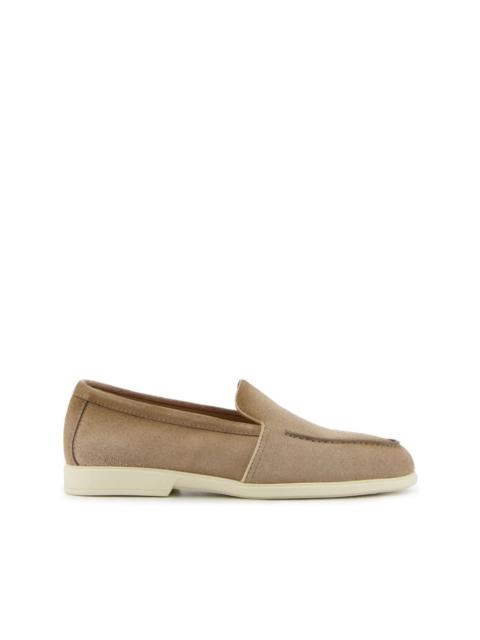 Malibu almond-toe leather loafers