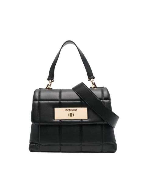 Moschino quilted top-handle tote
