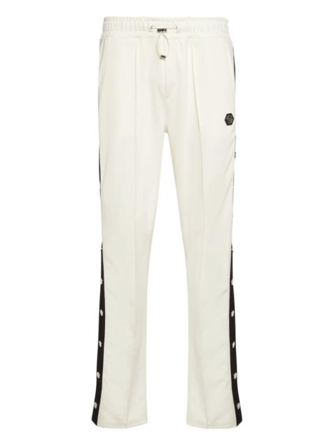 PHILIPP PLEIN button-fastening side-stripe track pants