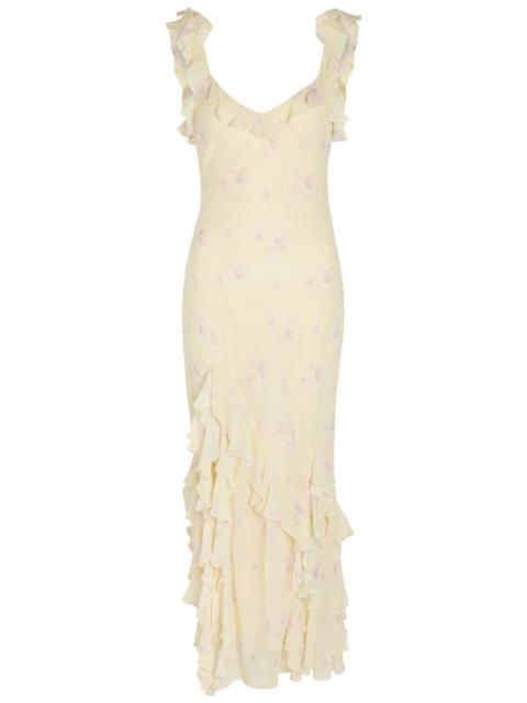 LoveShackFancy Loveshackfancy Roseline Floral-print Georgette Maxi Dress