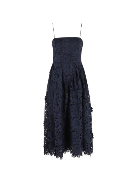ROTATE 3d Lace Flared floral lace dress