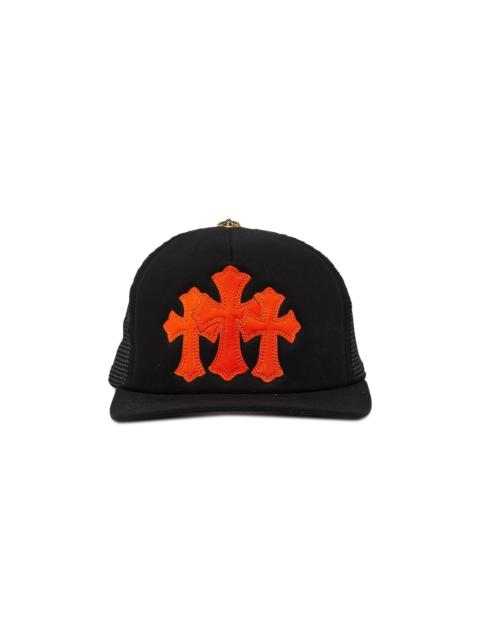 Chrome Hearts St. Barths Exclusive Cemetery Cross Trucker Hat 'Black/Orange'