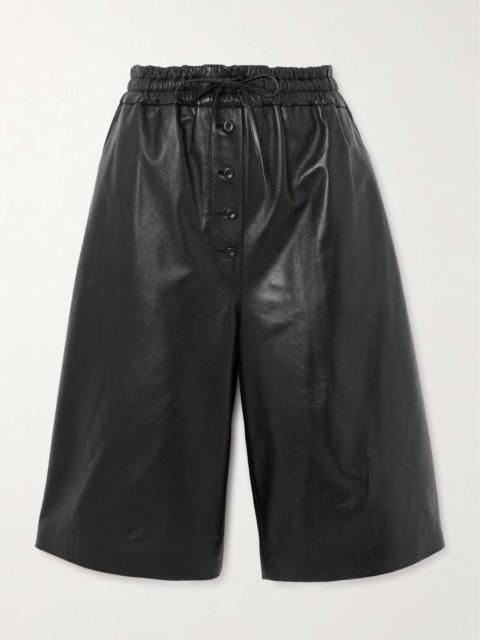 Jil Sander Leather wide-leg shorts