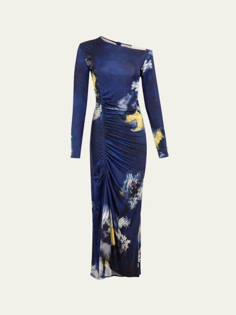 SILVIA TCHERASSI Ilania Off-The-Shoulder Ruched Midi Dress