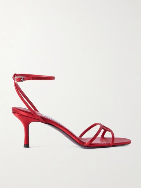 JIMMY CHOO Leo 65 satin sandals Red