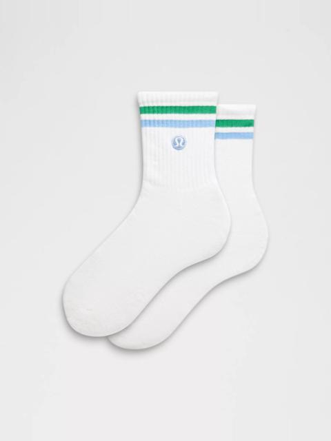 lululemon Unisex Daily Essential Quarter Socks *Stripe