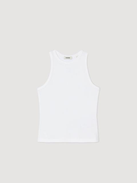 Sandro EMBROIDERED VEST TOP