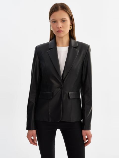LAMARQUE DAVIE | Faux Leather Blazer