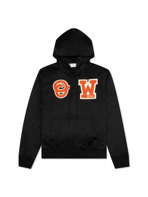 Off-White OFF-WHITE C/O VIRGIL ABLOH OW PATCH SLIM HOODIE - BLACK/ORANGE