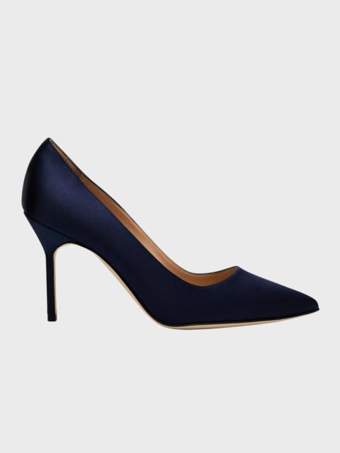 Manolo Blahnik BB 90mm Satin Pumps