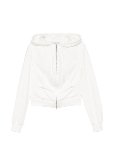 pushBUTTON draped zip-up hoodie
