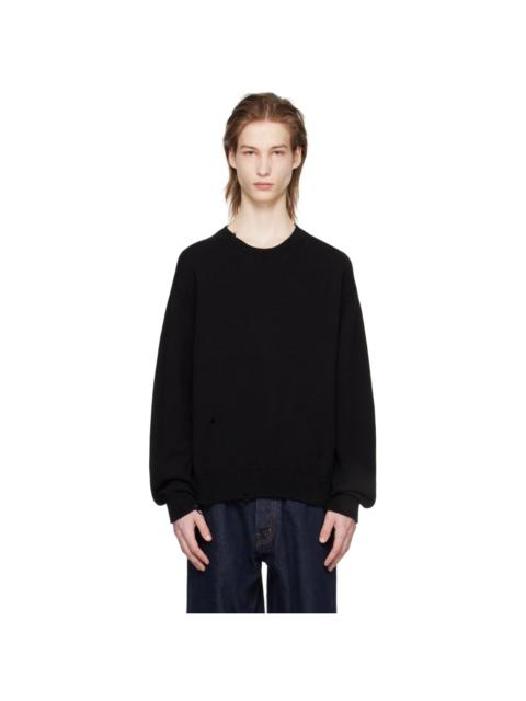 RE/DONE Black Thrashed Sweater