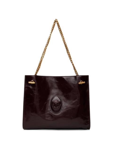 VERSACE Burgundy Medium Calf Leather Bag