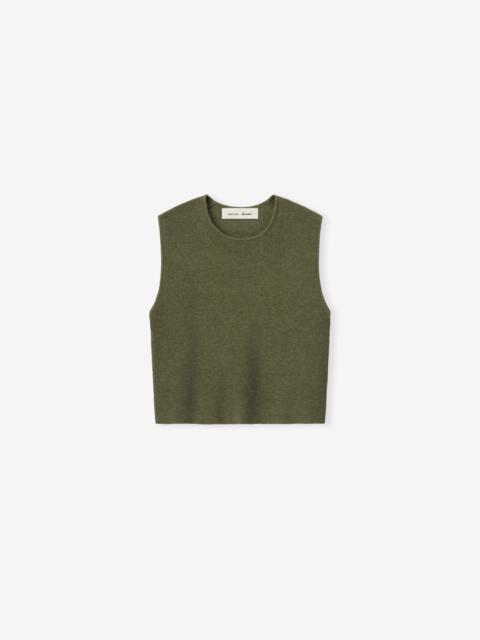 ESSENTIALS Womens Rib Knit Crop Top