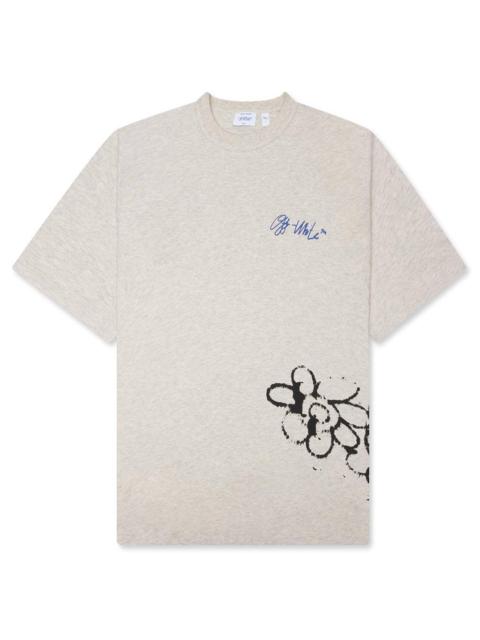 Off-White METAL FLOWERS REGULAR S/S TEE - GREY MELANGE