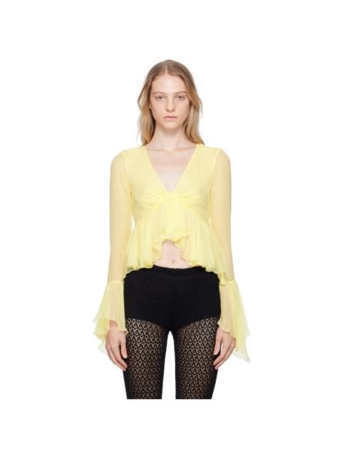 Yellow Ruffled Blouse