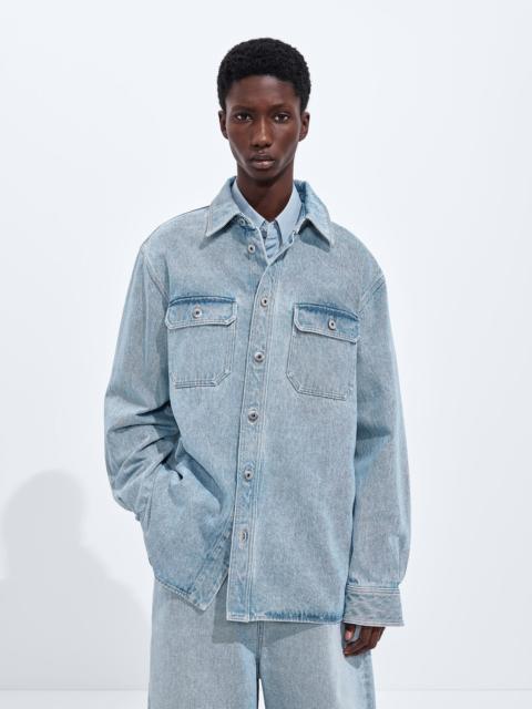 Bottega Veneta Sky Bleached Denim Overshirt