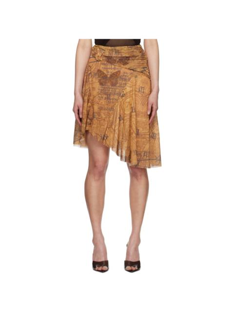 MISBHV Brown Goa Mesh Midi Skirt