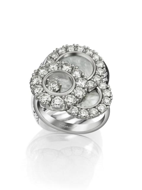 Chopard Women's Happy Dreams Diamond, Mother-Of-Pearl & 18K White Gold Ring - White Gold