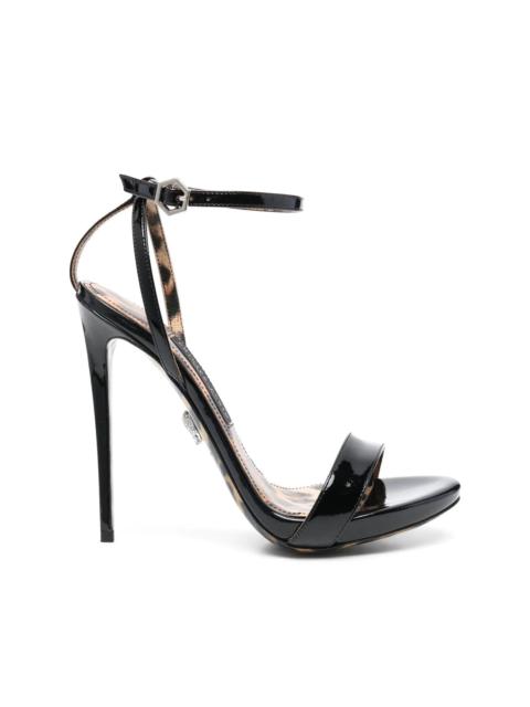 patent leather 130mm sandals