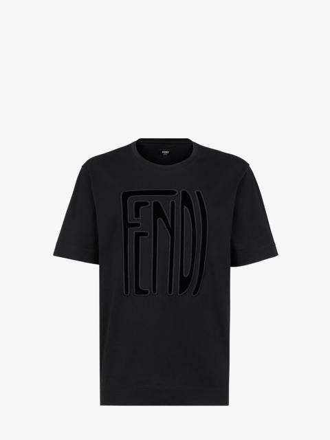 FENDI Black cotton T-shirt