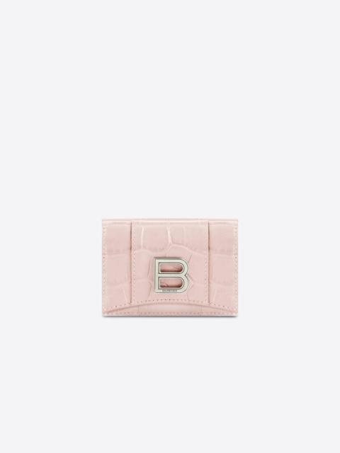 BALENCIAGA Women's Hourglass Mini Wallet in Pink