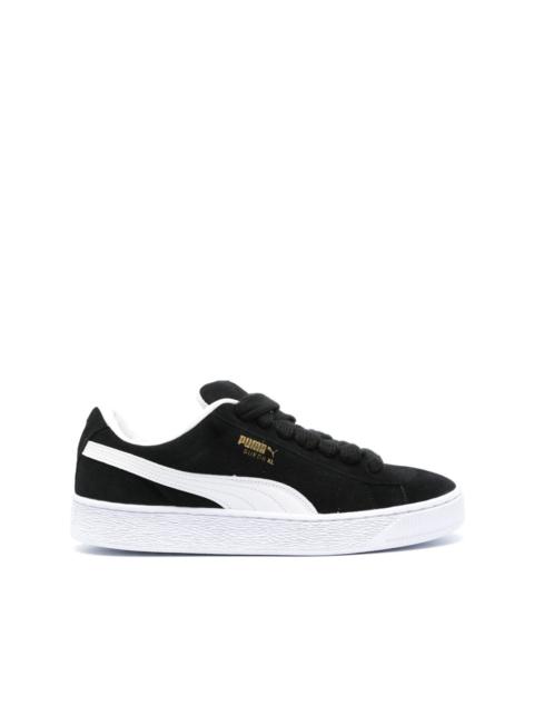 PUMA stamped-logo suede platform sneakers