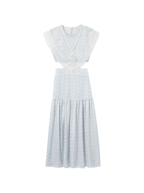 Claudie Pierlot lace-trim cutout dress
