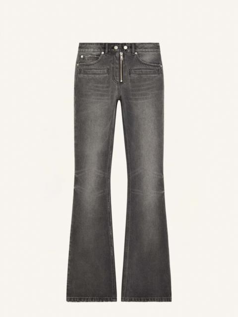 courrèges DENIM ZIPPED BOOTCUT PANTS