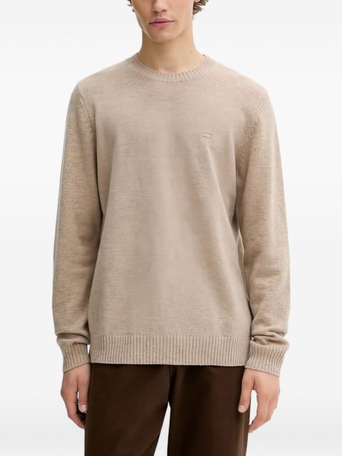 Levi's logo-embroidery crew-neck sweater