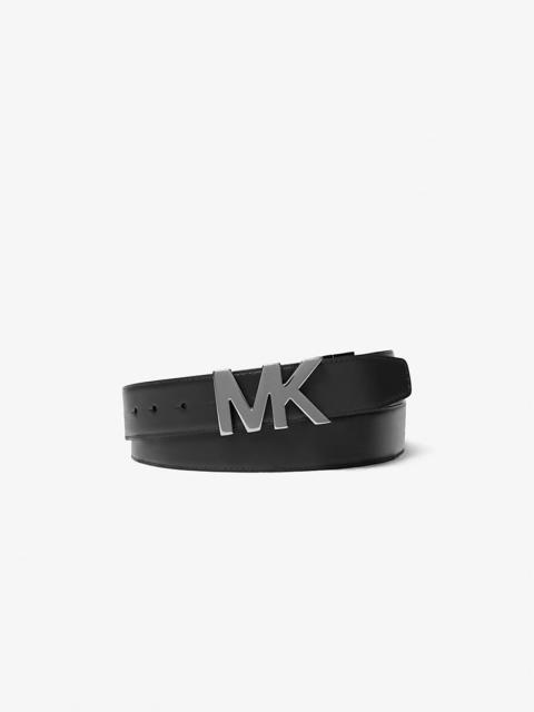 MICHAEL KORS Reversible Signature Logo and Leather Belt