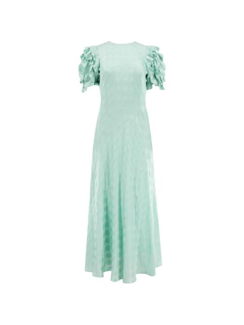 ULLA JOHNSON Elvia ruffled-sleeeve dress