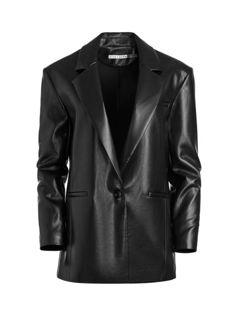 Alice + Olivia SHAN OVERSIZED VEGAN LEATHER BLAZER
