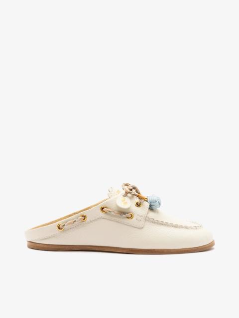 Larroudé Cyprus Mule Ivory Leather