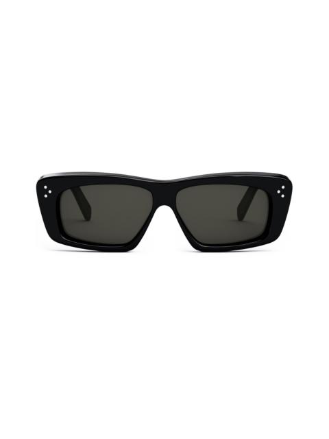 CELINE Men's Bold 3 Dots 51MM Cat-Eye Sunglasses - Shiny Black Smoke