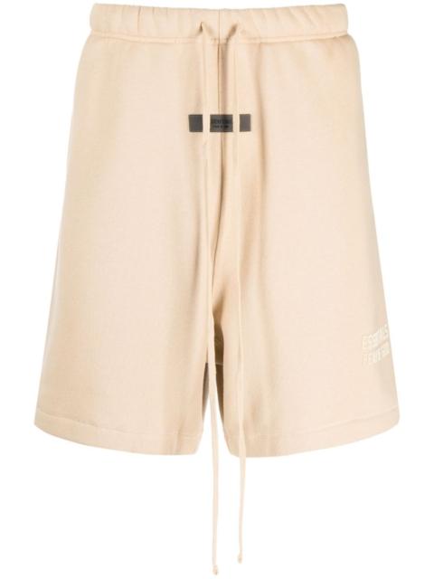 ESSENTIALS drawstring cotton track shorts