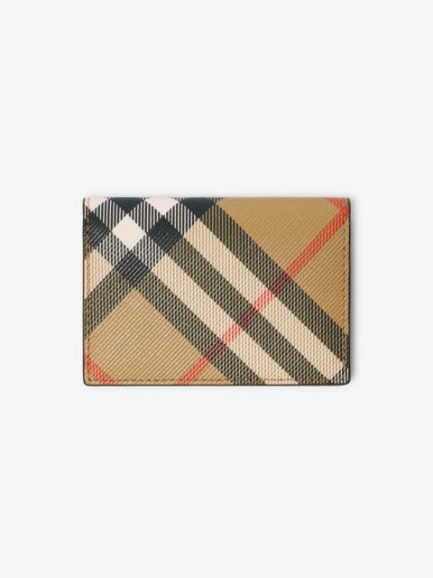 Burberry Check Folding Card Case