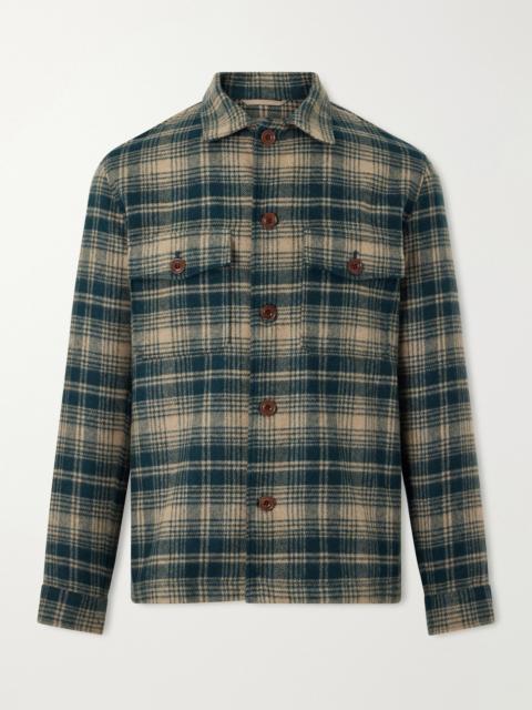 Hartford Checked Wool-Blend Overshirt
