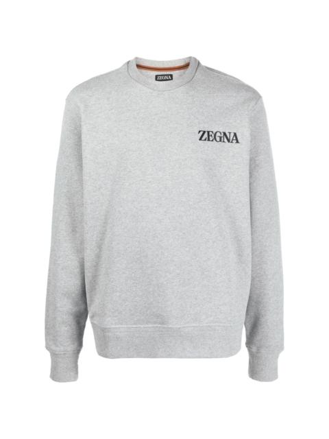 ZEGNA logo-print cotton sweatshirt