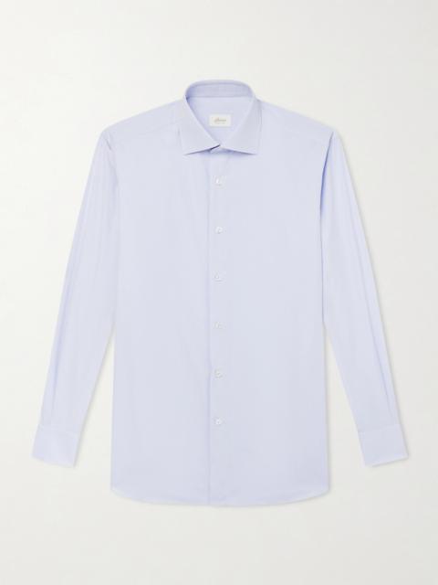 Brioni Cutaway-Collar Cotton-Poplin Shirt